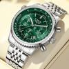 Fashion Green Watch Men Casual Military Sports Date Men's Quartz Watches Original Brand Luxury Waterproof Chronograph Male