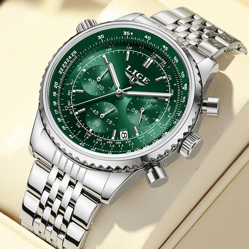 Fashion Green Watch Men Casual Military Sports Date Men's Quartz Watches Original Brand Luxury Waterproof Chronograph Male