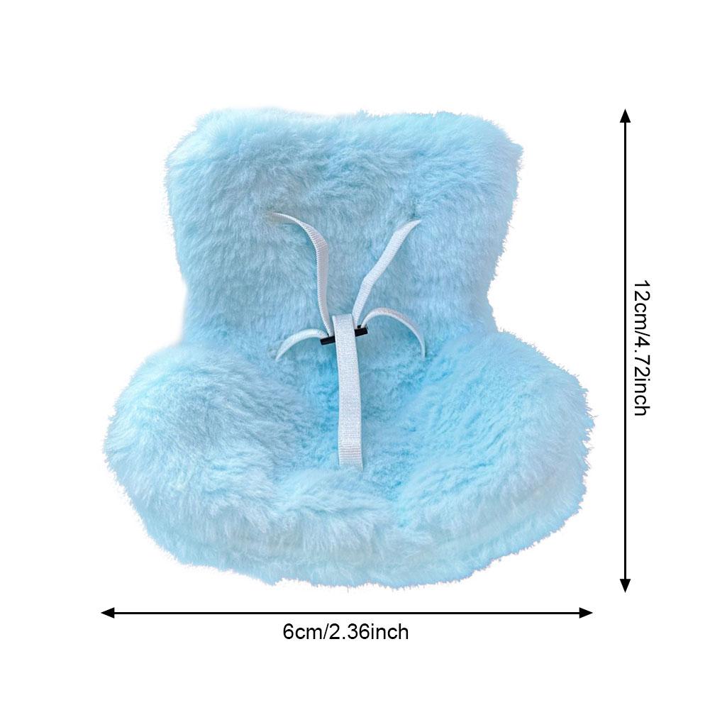 For Kawaii 17cm Labubu Doll Safety Seat Car Air Outlet Decoration Mini Plush Doll Accessories Plush Chair Car Interior Ornament