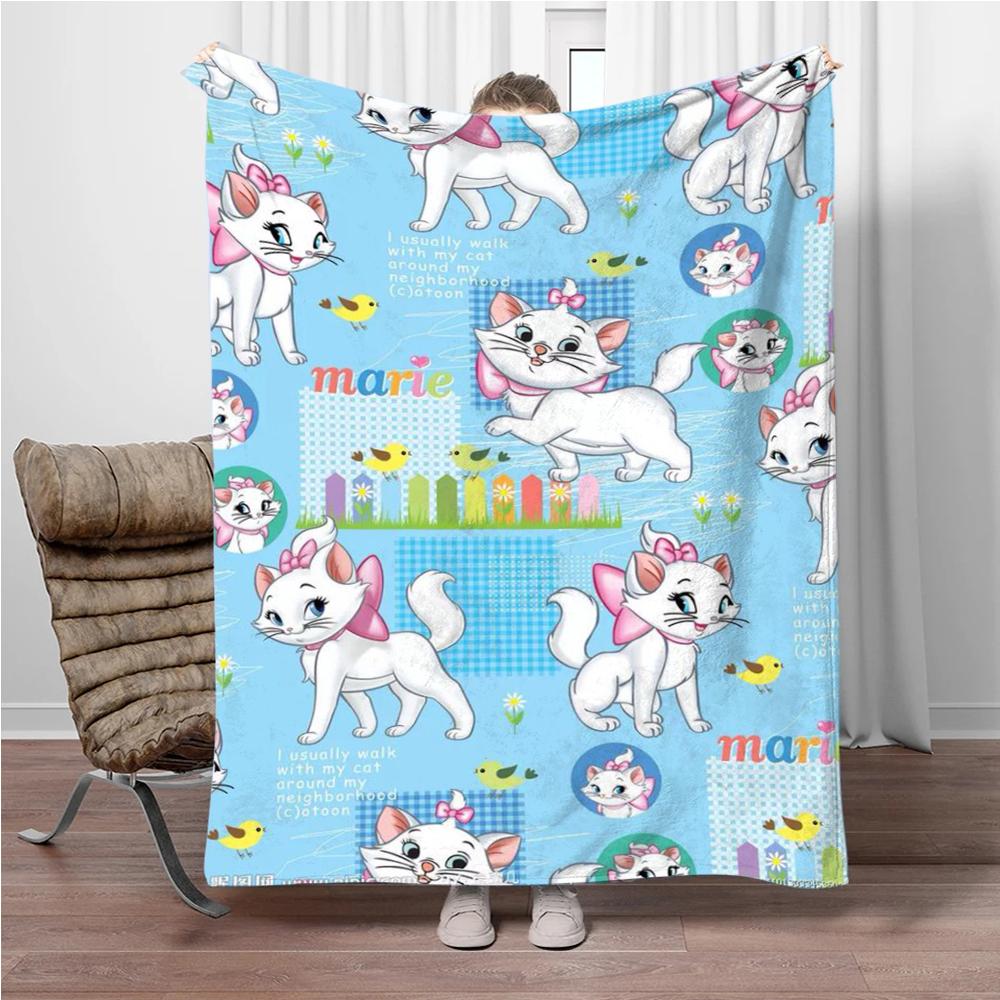 31 Style Disney Cute Cat Marie Printed Blanket Soft Warm Throw Flannel For Children And Adult Bed Sofa Outdoor Travel Girl Gifts