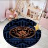 1pz Tappeto Rotondo Città Club di Calcio Stampato Tappeto Rotondo per Area, Tappeto per Casa Ufficio, Tappeto Rotondo per Sedia, Tappeto Decorativo Regali per Fan Regalo di Natale