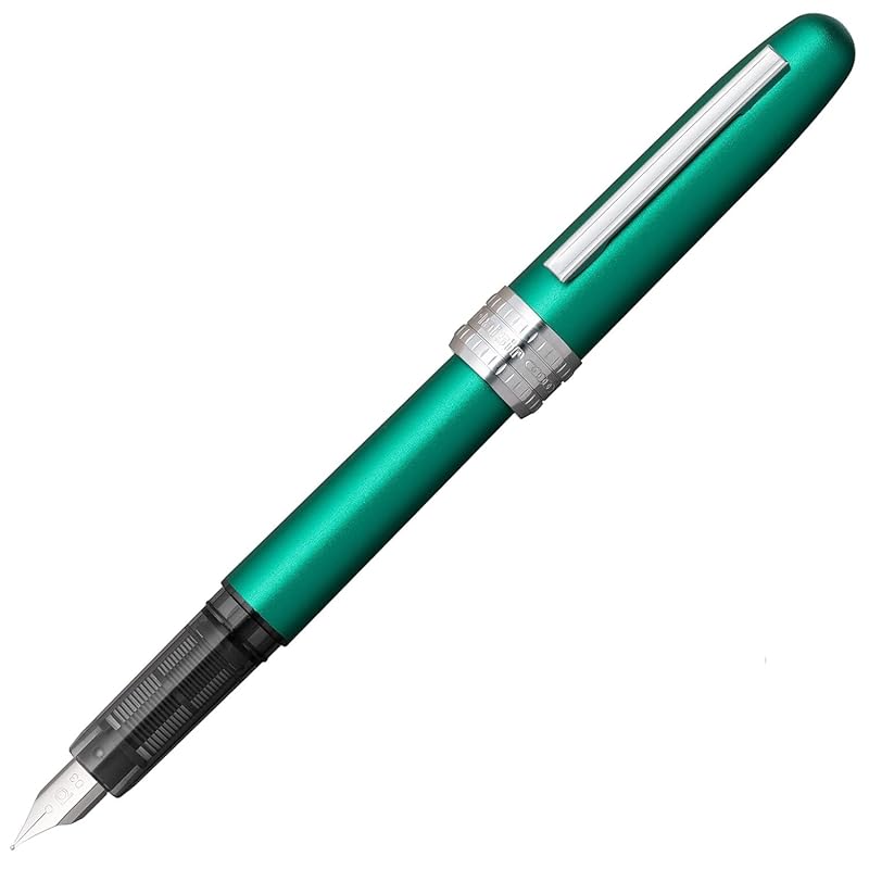 

platinum fountain pen fountain pen plaisir teal green Medium characters PGB-1500#45-3