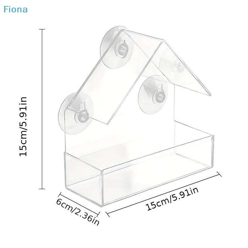 Clear Acrylic Window Bird Feeder with Suction Cups,House-Shaped Wild Bird Feeders for Outside,Garden & Window Viewing