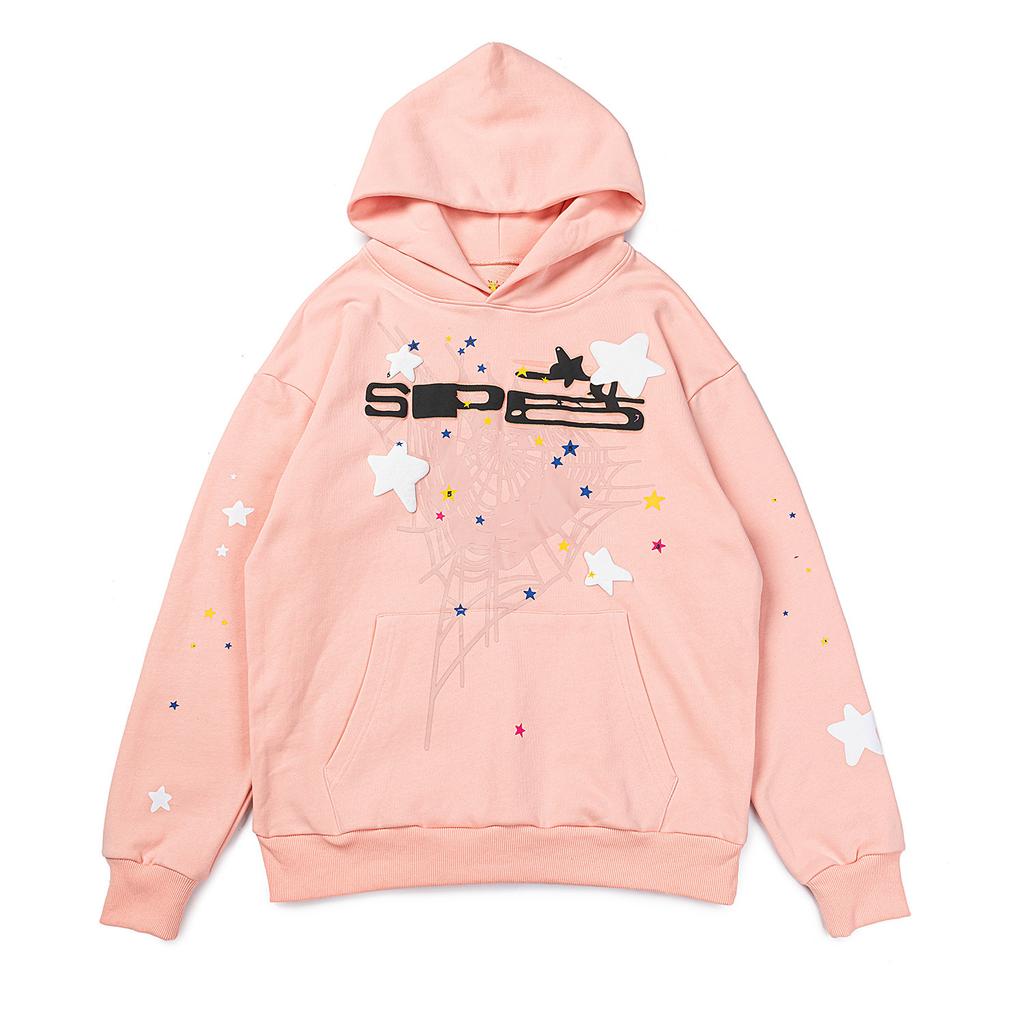 Sp5der European and American hip hop singers with the same printed letters 555555 men and women couples sweater hoodie trend