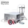 ZONESUN ZS-GZD1 Double Head 30-17000ML Semi Automatic Filling Machine Laundry Cooking Oil Hand Sanitizer Liquid Bottle Filling Machine