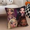 Stylish American Fashion Doll BBratz Cushion Cover Throw Pillow Cover Hidden Button Durable Polyester Chair Cushion