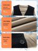 2025 Autumn/Winter Men's Corduroy V-neck Down Vest - Warm Vest for Middle-aged & Elderly