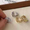 Irregular Wave Pleated Women's Earrings with Unique Personality, New Charm Jewelry Accessories