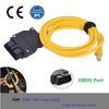 Ethernet Enet To Obd2 E-sys Cable Tool E-SYS Rj45 Enet To OBD2 F Series 2M Compatible Enet (Light Yellow)