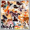 50pcs Creative Cartoon Horse Epoxy Sticker Set for Decoration: Cute Animal Design for Phone Cases & Water Cups