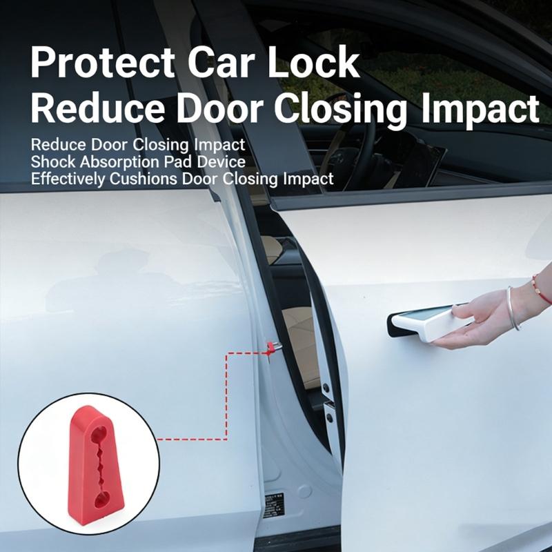 4Pcs Car Door Bumpers Silicone Shock Absorbing Pad for Quiet Closure Prevent Dents in Narrow Parking Spaces