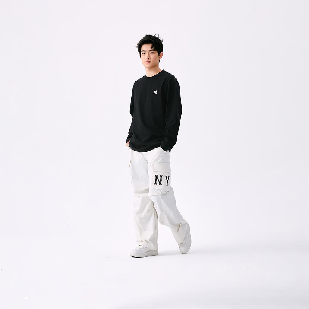 New MLB New York Yankees Basic Collection SS25 T Shirt Unisex Black 3ATSB0151-50BKS