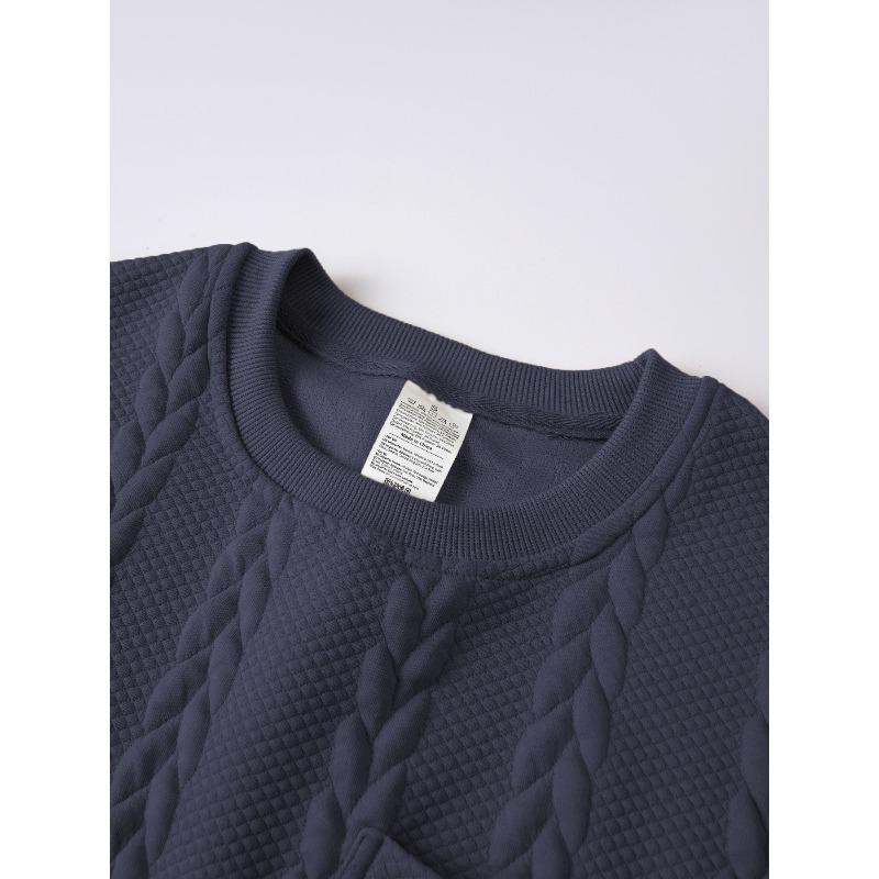 Men's Jacquard Textured Pocket Short Sleeve T-Shirt.