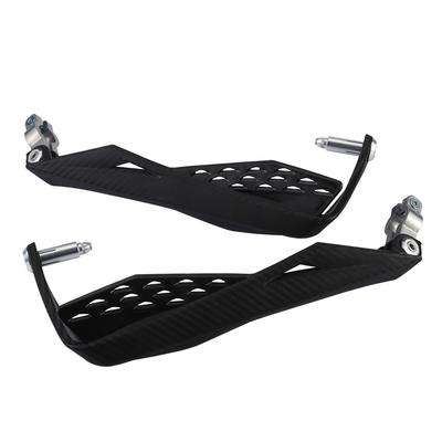 2Pcs 22Mm Motorcycle Handlebar Hand Guards Protector Carbon Fiber Pattern Black