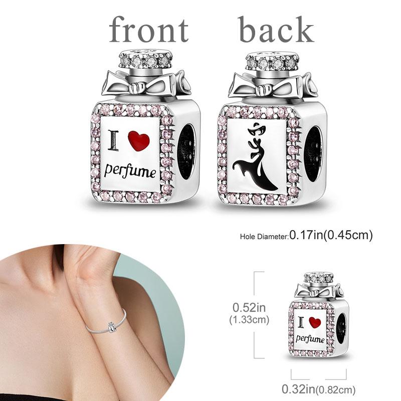 925 Sterling Silver Charms Pendant Perfume Bottle Lipstick High Heels Charming Women's Charms Fit Original Bracelet Jewelry Gift