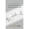 YIMARUILI Fashion Trendy Women's Cat Eyes Rimless Glasses Luxury Pure Titanium Ultra Light 9g Exquisite Eyeglasses Frame 25088WK