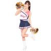 Cheerleader Uniform Cosplay Costume A&Tcollection Women's (Pink, L)
