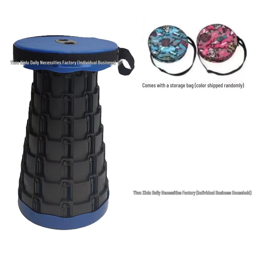 Adjustable Rainbow Telescopic Folding Stool - Portable Outdoor Chair for Fishing & Travel