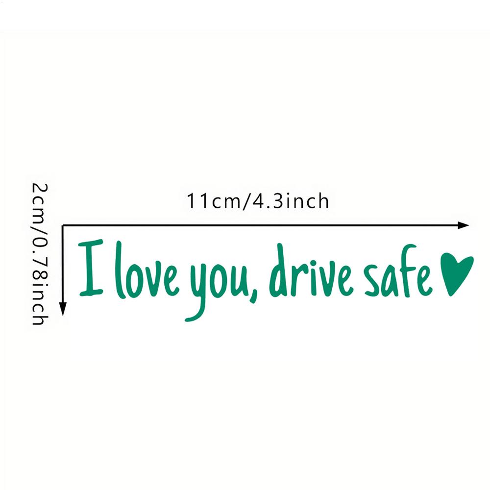 Car Mirror Stickers Car Window Decals for Women I Love You Drive Safe Emblem Labels for Truck Bumper Vehicles Exterior Decor