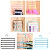 New Multi-functional Five-layer Pants Rack Clothes Hanger Candy-colored Plastic Hanger For Storage And Organization