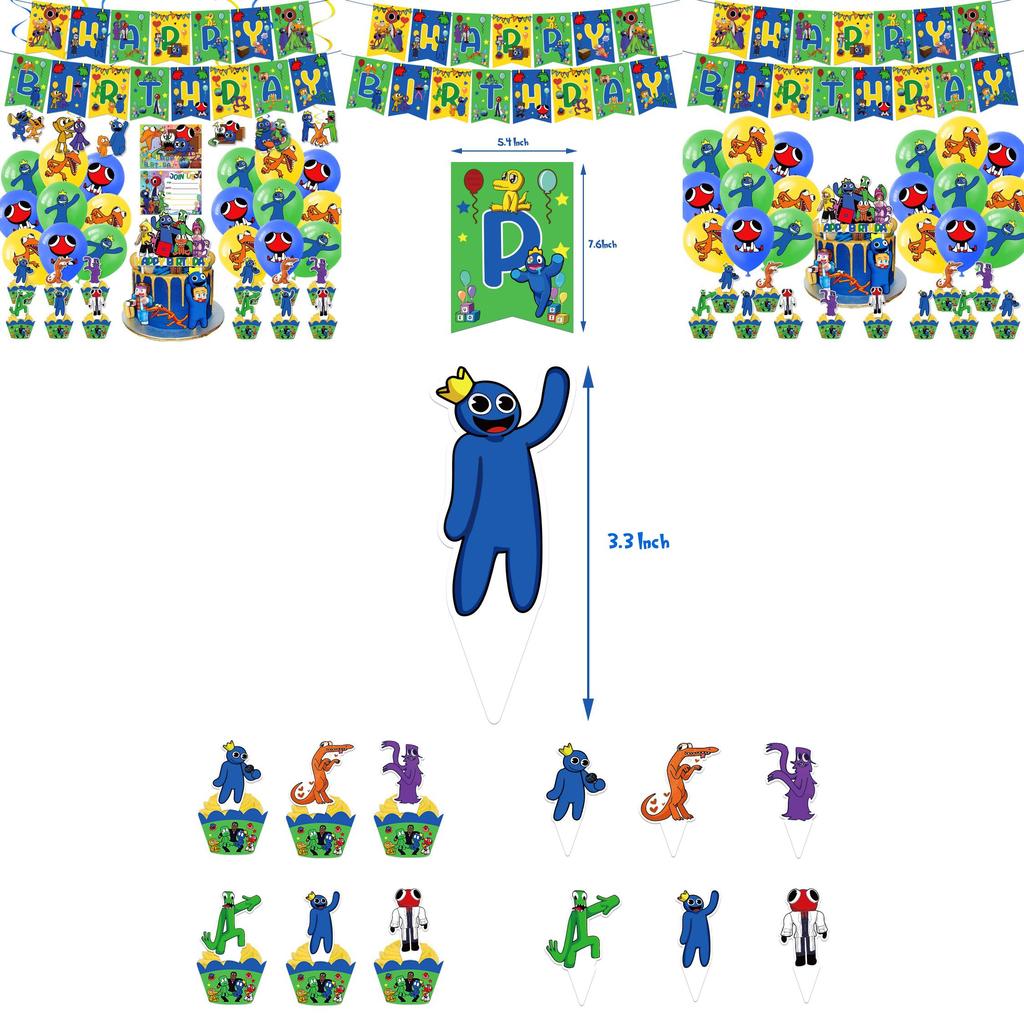 Liberte a Diversão com o Kit de Decorações para Festa Roblox Rainbow Friends