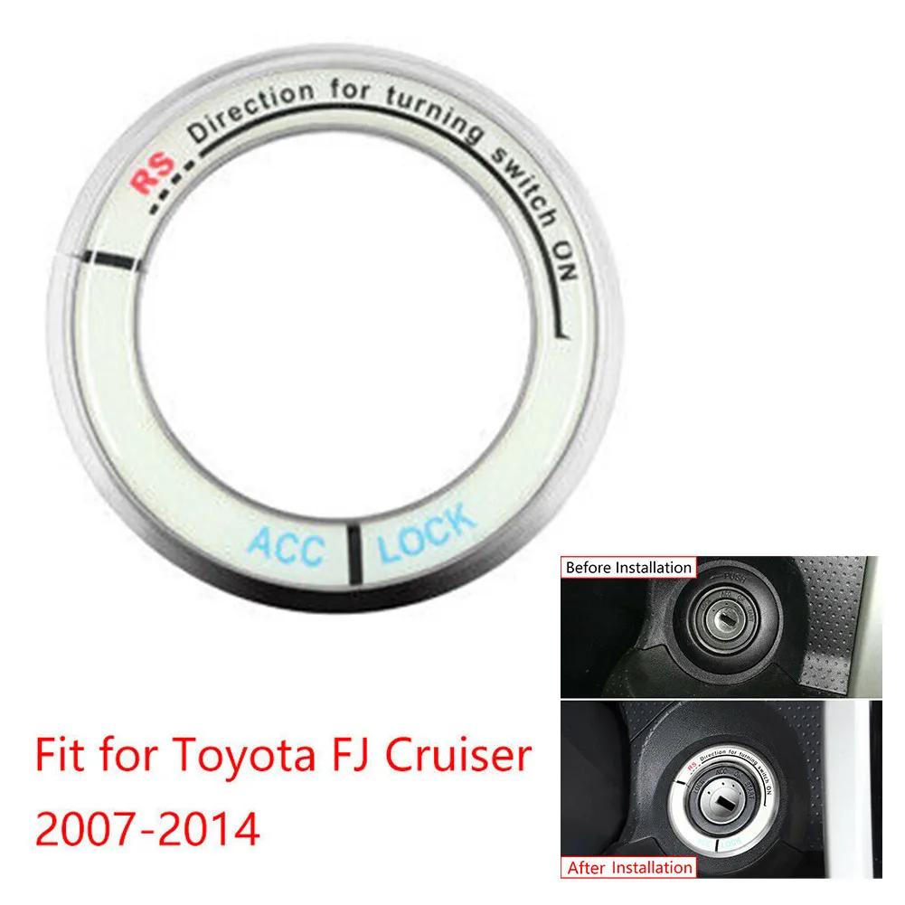 Upgrade Your Car's Interior with Silver Aluminum Ignition Switch Start Button Frame for Toyota FJ Cruiser 072014