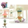 Cute Short Plush Cartoon Octopus Crab Starfish Snail Spongebob Series Toy Set