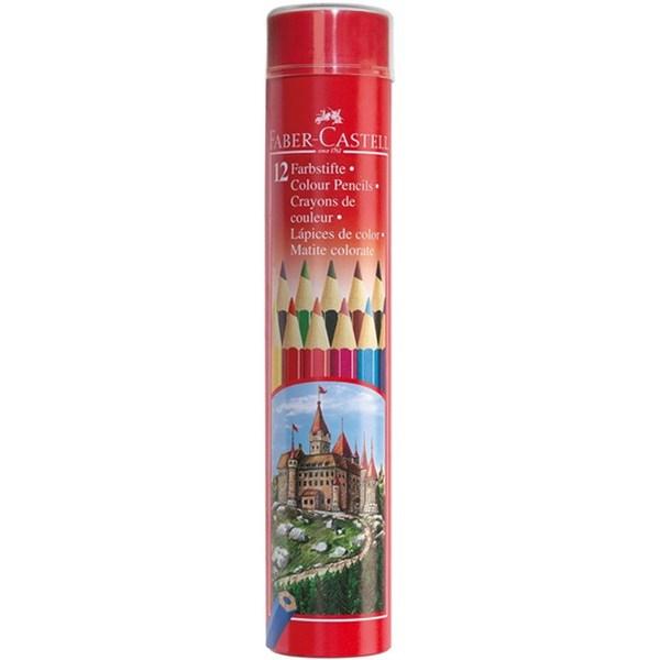 

Карандаши Faber-Castell обычные цветные, круглая банка, 12 цветов, корейские игрушки