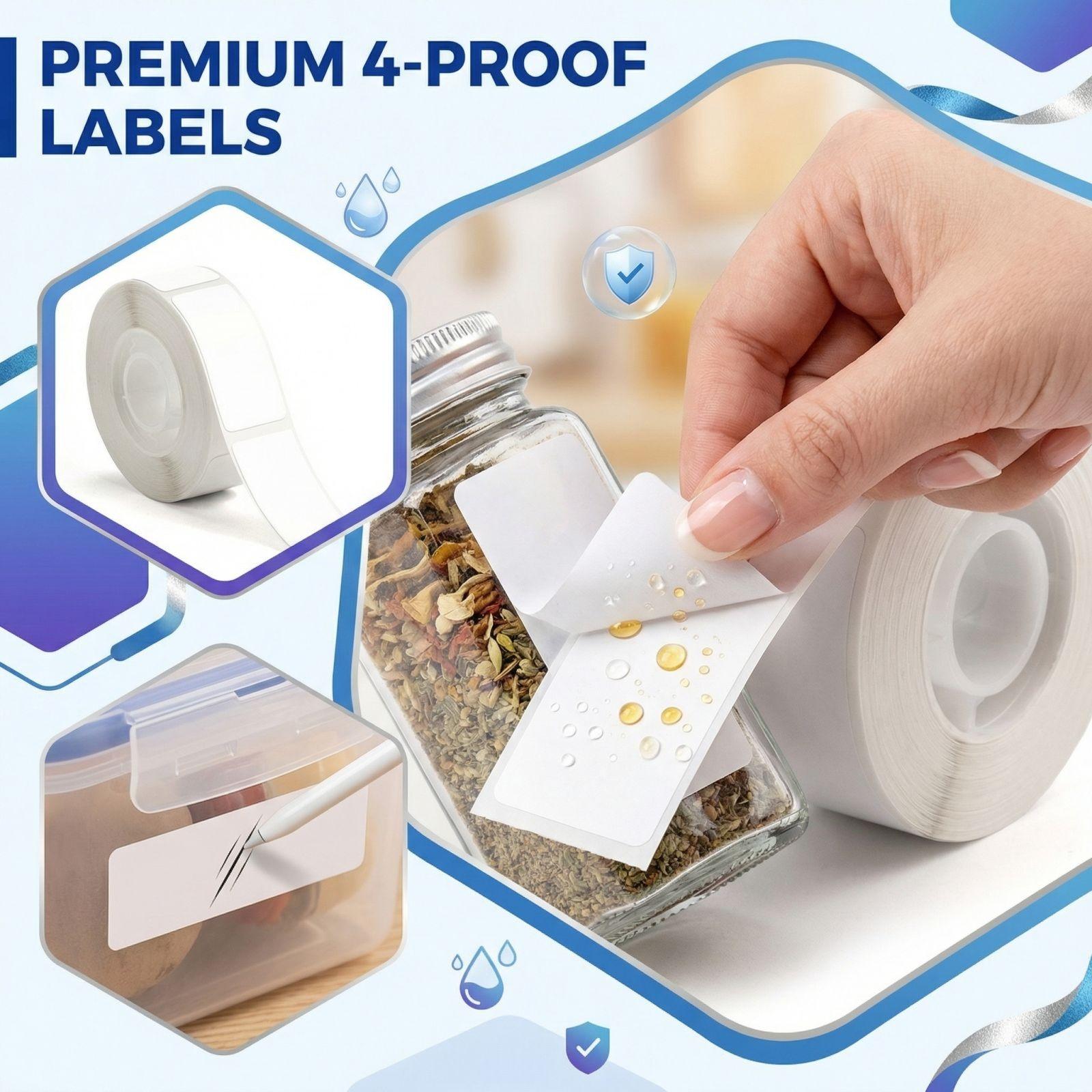 

Термоэтикетки 14×40 мм Самоклеящаяся бумага 4-Proof one size белый