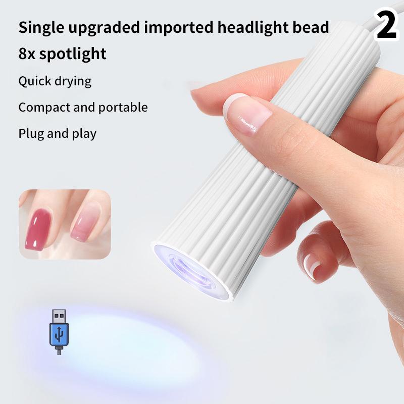 Mini Uv Led Neglelakkmaskin Håndholdt Hurtigtørkende Lakk Gelpoleringsherder Negletørker USB-kabel Neglekunst Lommelyktpenn
