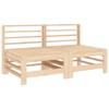 VidaXL Canapés Centraux de Jardin 2 pcs, Sièges avec Dossier, Meubles de Terrasse Patio Arrière-cour Balcon Extérieur, Bois 825639