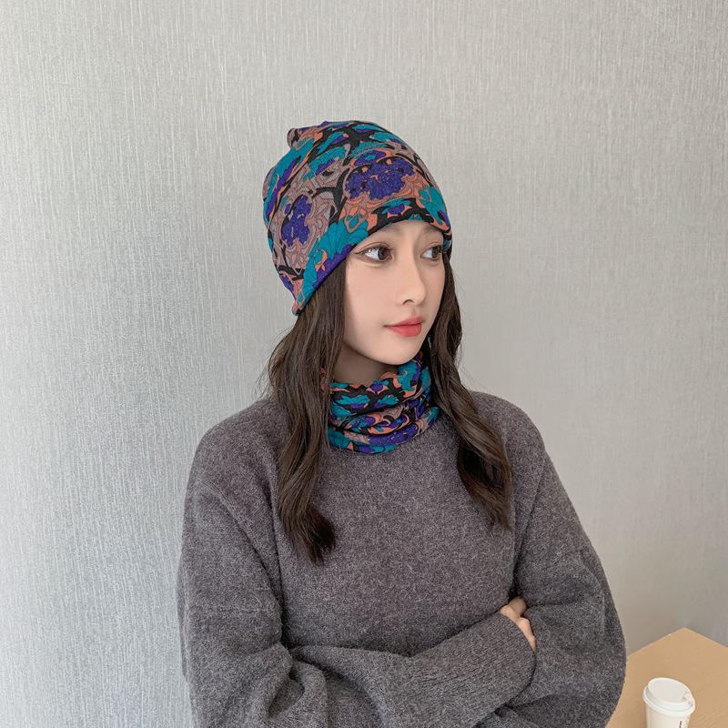 Women's Multifunctional Neck and Hat Scarf: Warm Twist Cap & Mask for Autumn/Winter