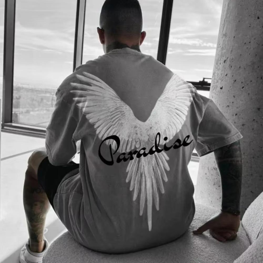 Oversized Løs Papegøyetrykk T-skjorte Menn Hip Hop Trend O-hals Kortermet T-skjorte Topp Ny Sommer Mote Herre Y2K T-skjorter Streetwear