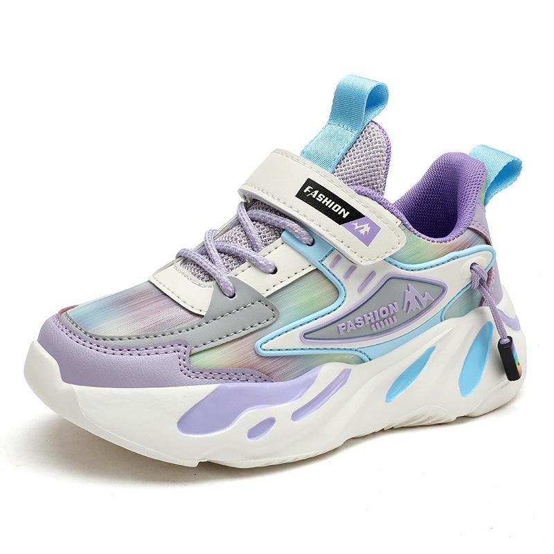 Girls' 2024 Autumn Non-Slip Leather Running Shoes - Soft Sole, Versatile, for Medium and Large Children