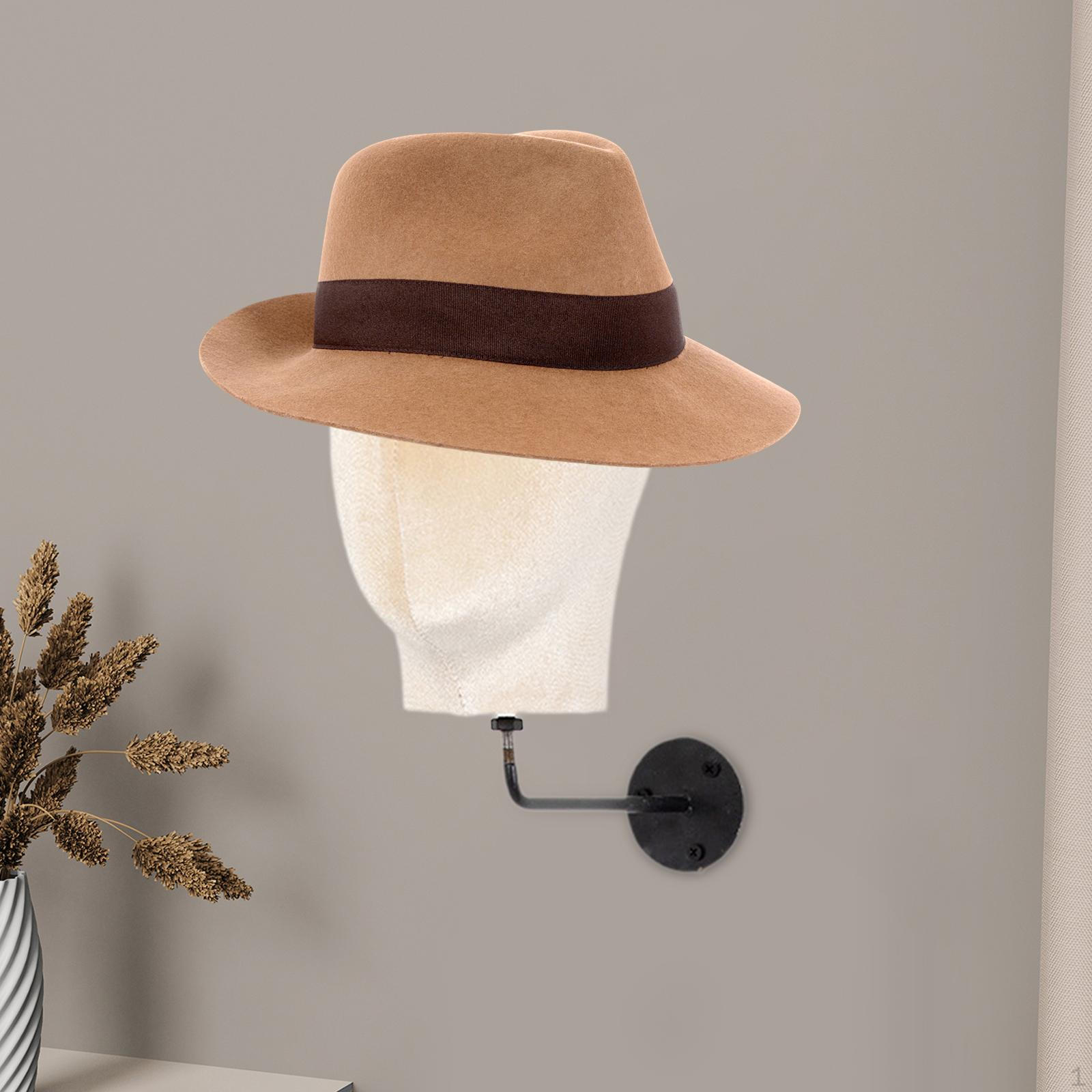 

Элегантная настенная стойка для париков для декора дома и салона красоты Beige Flannel