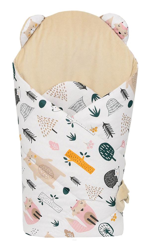 Velvet cappuccino bear baby wrap