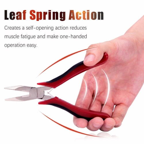SPEEDWOX 123mm Long Nose Pliers, Mini Pliers, Cuttable, CR-V Steel, Micro, Compact, Lightweight, Grooved, Perfect for Precision Work, Beading, Accesso
