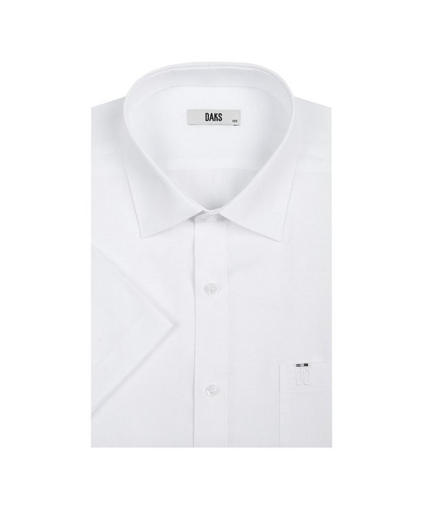 Dagseusyeocheu Polyester Blend No-Care Solid Pattern Short Sleeve Shirt_Dls1Shds112A1