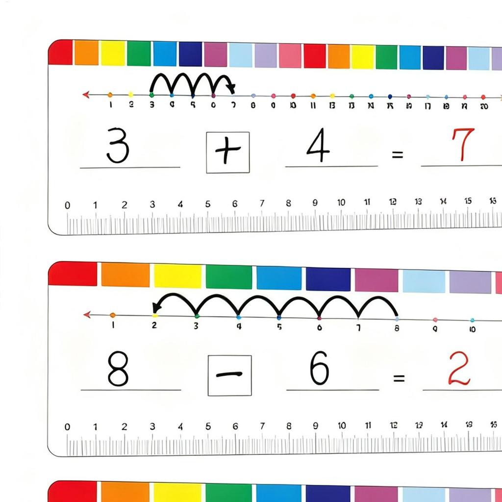 Ensemble de Mathématiques Ligne Numérique Effaçable Cartes Flash Double Face avec Anneau de Rangement pour l'Apprentissage de l'Addition et de la Soustraction à la Maison