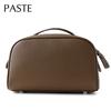 2025 New Sage Green Portable Travel Toiletries Bag Synchronized Zipper Large Open First Layer Cowhide Leather Makeup Bag