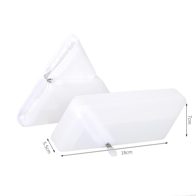 

Soft Silicone Pencil Case Expandable Stand-up Design Large Capacity Stationery Organizer Stretchable Pen Holder for School Office Supplies Storage прозрачный белый