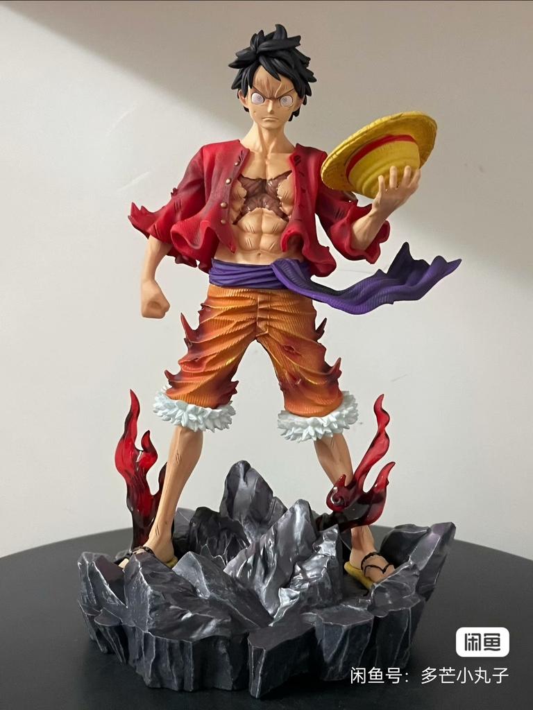 24cm New One Piece Luffy Anime Figure Four Emperors Monkey D. Luffy Model Doll Toys Action Figurine Pvc Collectible