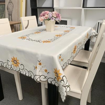 Nordic Simple Rectangular Household Tablecloth Polyester Embroidered Fabric Dining Table Mat Coffee Table Tablecloth