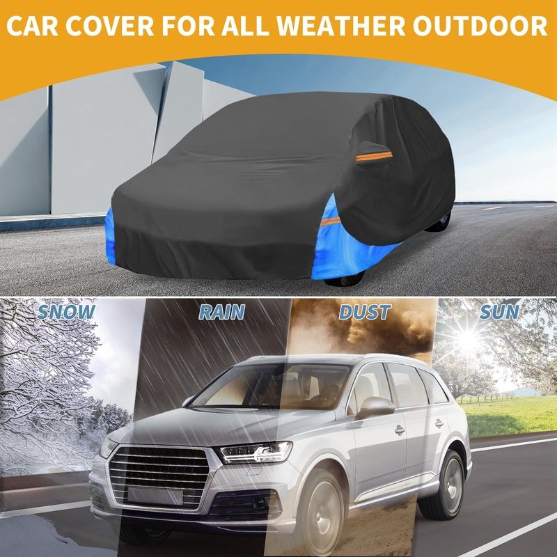 Motoforti All-Weather Waterproof Car Cover - UV-Resistant Outdoor Full Exterior Protection for Volkswagen Polo Hatchback 210D-PU