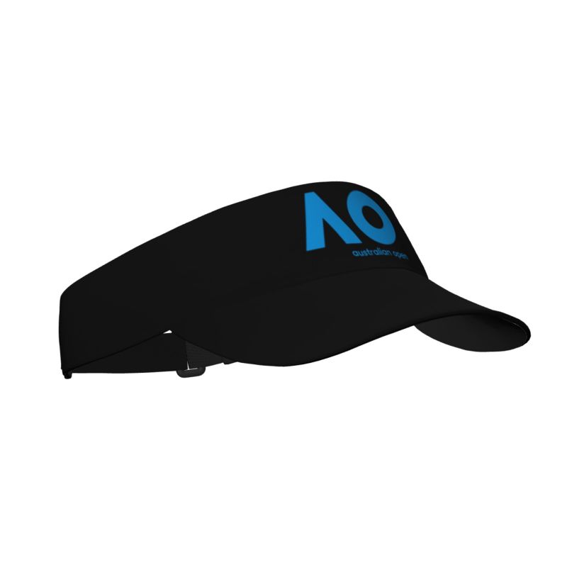 Australian Open AO Print Sun Visor Hats Adjustable Lightweight Sun Protection Sports Visor Hat for Sports Running Golf Tennis