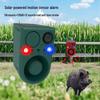 Ruosheng Solar-Powered Alarm with Remote Control, Ultrasonic Strobe, Voice Alerts, and LED To Repel Animals