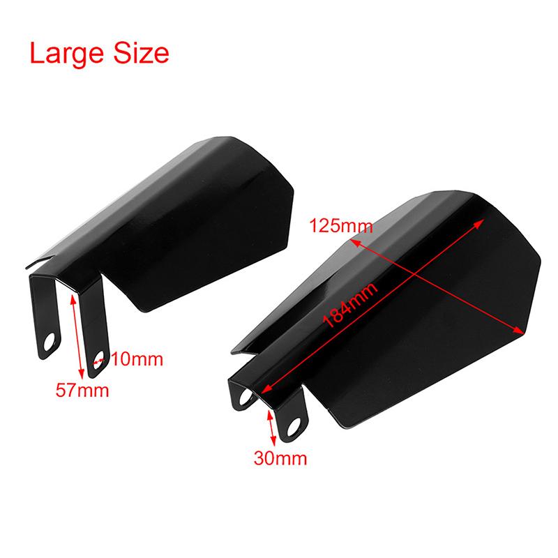 Universal Gloss Black Motorcycle Hand Guards Extensions Protectors Shields Wind Deflectors for Harley