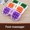 Foot Reflexology Roller Massager with Magnetic Acupressure Portable Handheld Sole Stimulator for Plantar Relief Relaxation