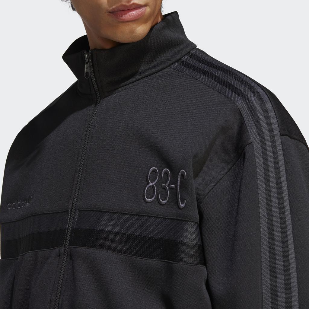 Adidas Originals Trefoil Embroidered Stripe Track Jacket Men Outerwear Black IA2467