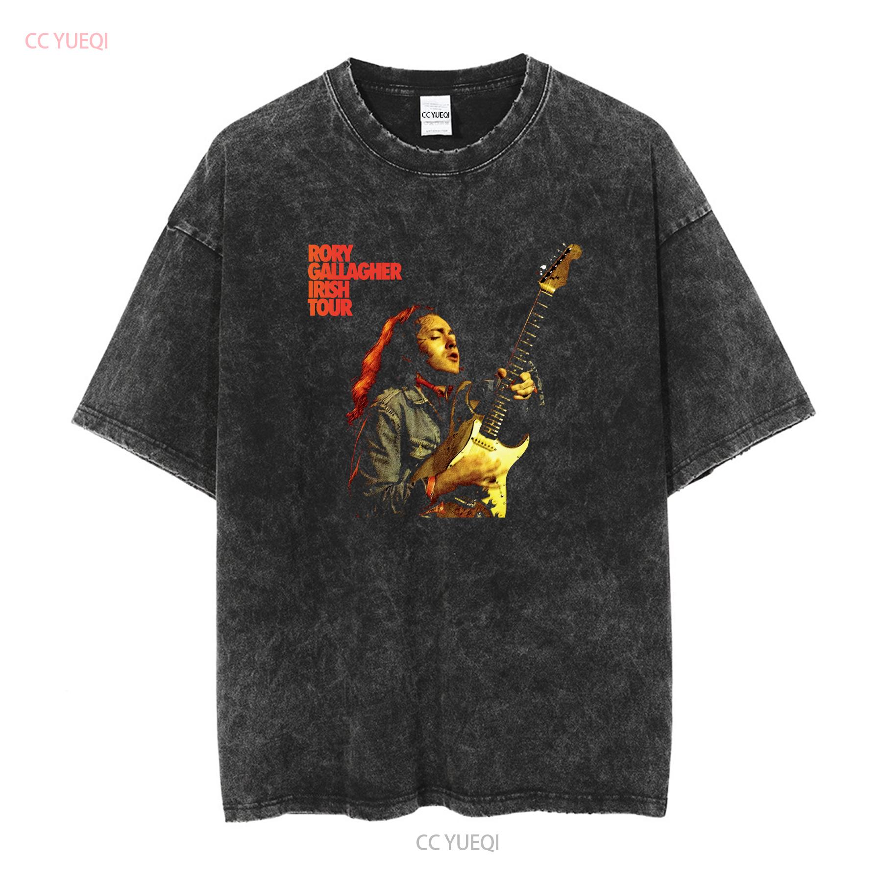 ZheXiong TEE Rory Gallagher Irish Tour 74 T-shirt lange of korte mouwen vintage Gewassen Stijlvol Zacht Topje Voor Dagelijks Gebruik Comfortabel 2XL